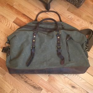 Canvas and Leather Duffle Bab